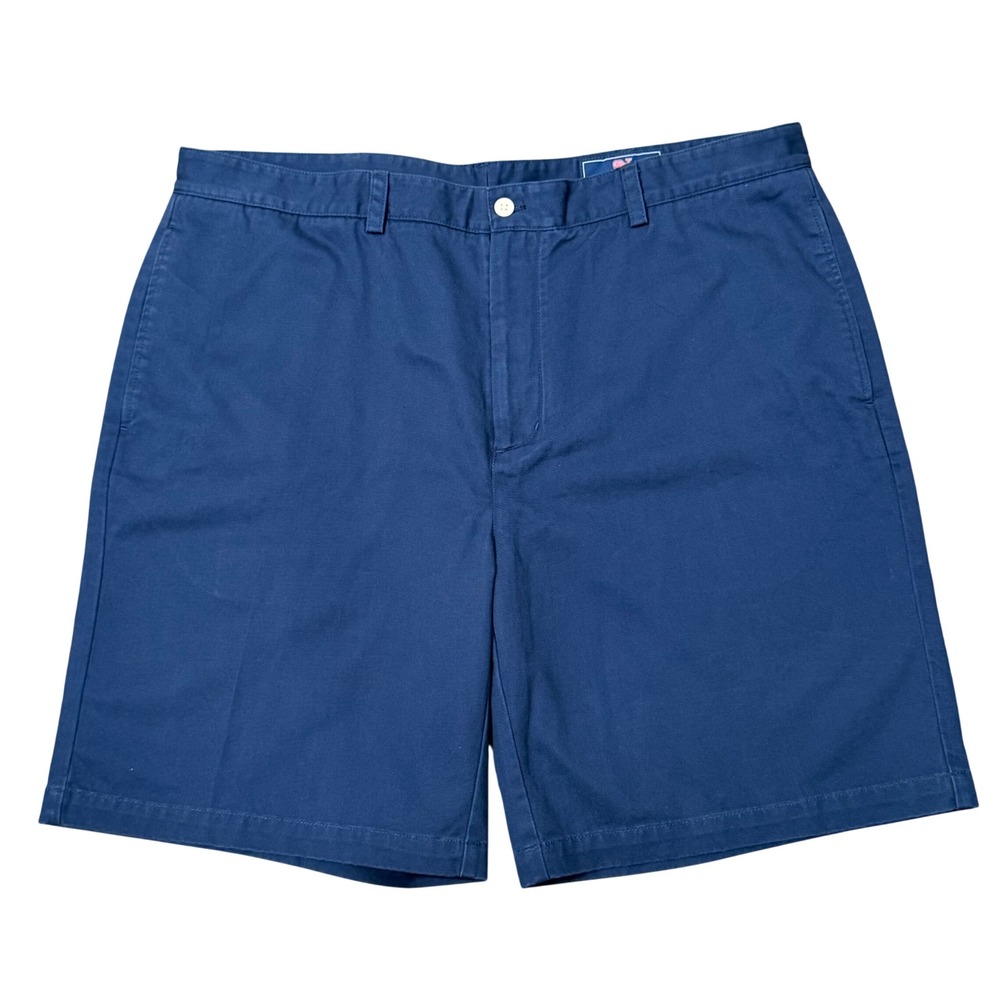 Vineyard Vines Mens Club Short (40x9) Navy Preppy Dadcore Chino Flat Front